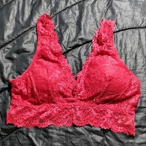 Red Lace Sport Style Bra size Large